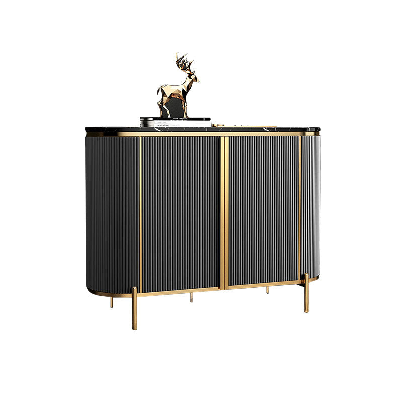 Technischer Holzbuffet Ständer mit Schränken Glam Buffet Sideboard