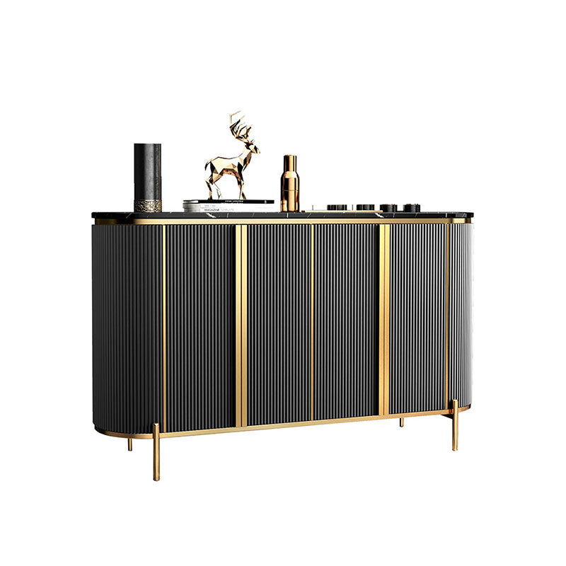 Technischer Holzbuffet Ständer mit Schränken Glam Buffet Sideboard
