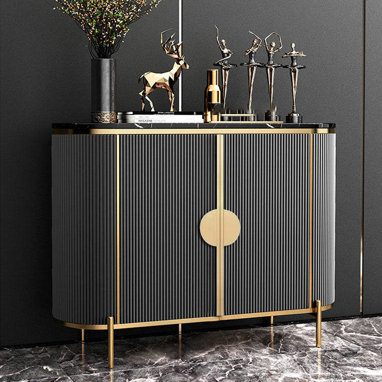 Technischer Holzbuffet Ständer mit Schränken Glam Buffet Sideboard