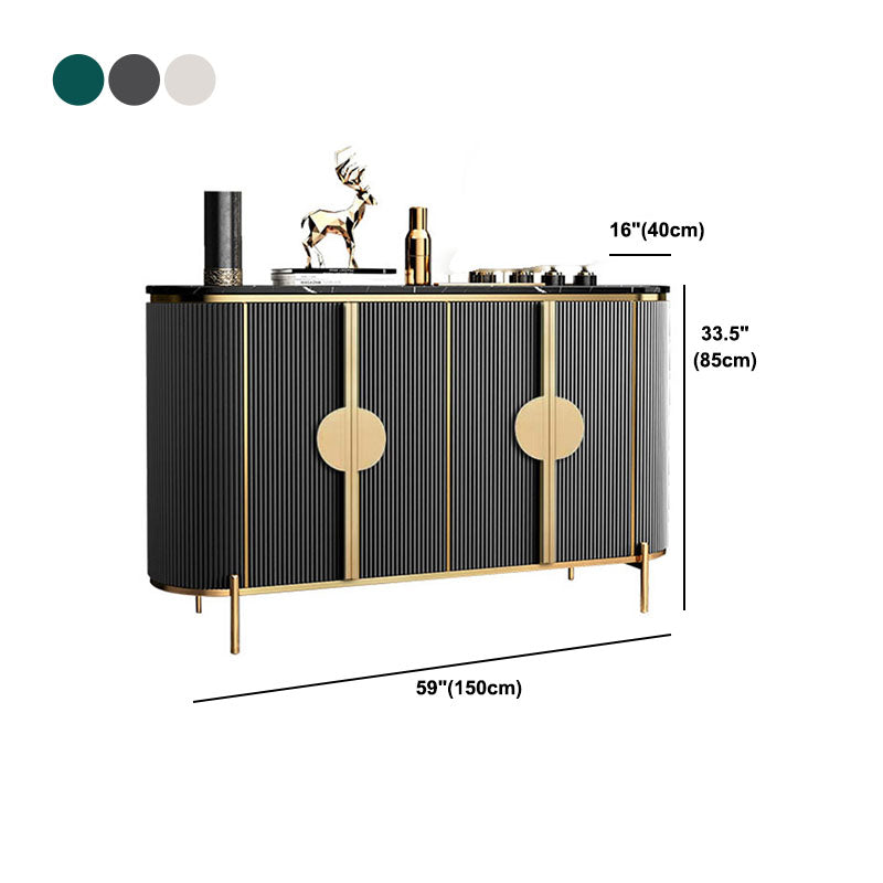 Technischer Holzbuffet Ständer mit Schränken Glam Buffet Sideboard