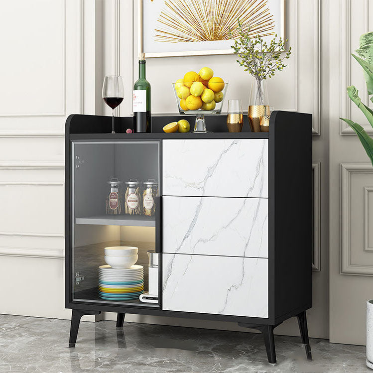 Buffet en bois d'ingénierie Stand de buffet contemporain pour salle à manger