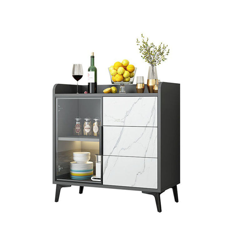 Buffet en bois d'ingénierie Stand de buffet contemporain pour salle à manger