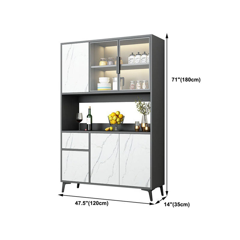 Buffet en bois d'ingénierie Stand de buffet contemporain pour salle à manger