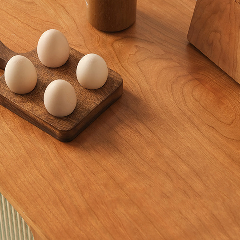 Porte scorrevoli in vetro Sideboard a buffet in legno massiccio moderno con 2 cassetti