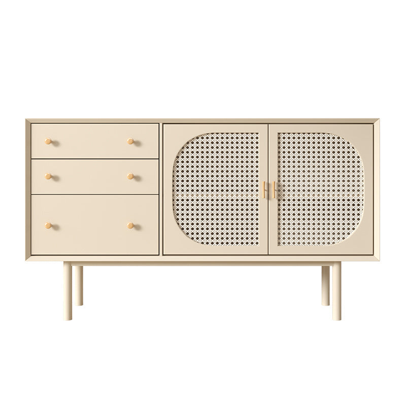 Beige Contemporary Dining Buffet Kitchen Sideboard with Cabinets Clearhalo 'buffet_sideboard' 'Buffets & Sideboards' 'furn' 'furn_buffet_sideboard' 'Furniture' 'Kitchen & Dining Furniture' 5960578