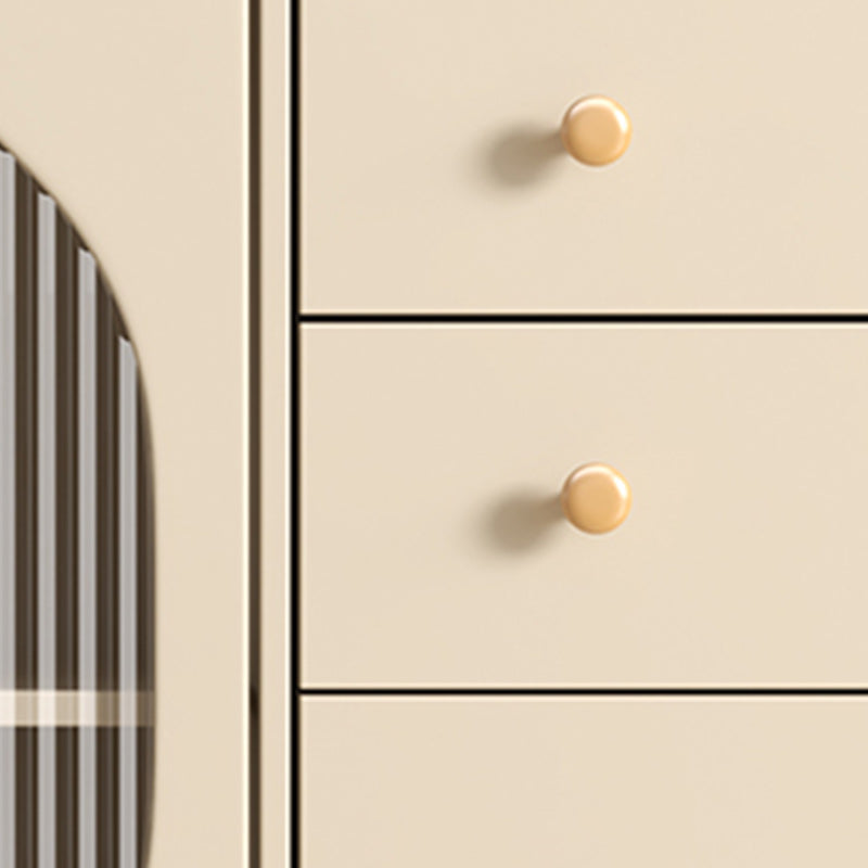 Beige Contemporary Dining Buffet Kitchen Sideboard with Cabinets Clearhalo 'buffet_sideboard' 'Buffets & Sideboards' 'furn' 'furn_buffet_sideboard' 'Furniture' 'Kitchen & Dining Furniture' 5960582