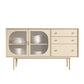 Beige Contemporary Dining Buffet Kitchen Sideboard with Cabinets Clearhalo 'buffet_sideboard' 'Buffets & Sideboards' 'furn' 'furn_buffet_sideboard' 'Furniture' 'Kitchen & Dining Furniture' 5960583