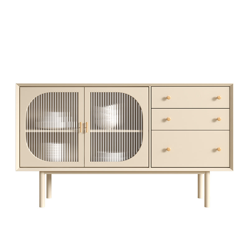 Beige Contemporary Dining Buffet Kitchen Sideboard with Cabinets Clearhalo 'buffet_sideboard' 'Buffets & Sideboards' 'furn' 'furn_buffet_sideboard' 'Furniture' 'Kitchen & Dining Furniture' 5960583