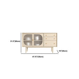 Beige Contemporary Dining Buffet Kitchen Sideboard with Cabinets Clearhalo 'buffet_sideboard' 'Buffets & Sideboards' 'furn' 'furn_buffet_sideboard' 'Furniture' 'Kitchen & Dining Furniture' 5960585