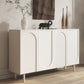 Contemporary White Wood Buffet Sideboard Adjustable Shelving Sideboard Clearhalo 'buffet_sideboard' 'Buffets & Sideboards' 'furn' 'furn_buffet_sideboard' 'Furniture' 'Kitchen & Dining Furniture' 5960593