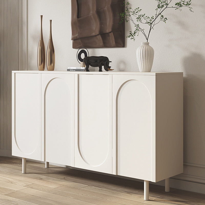 Contemporary White Wood Buffet Sideboard Adjustable Shelving Sideboard Clearhalo 'buffet_sideboard' 'Buffets & Sideboards' 'furn' 'furn_buffet_sideboard' 'Furniture' 'Kitchen & Dining Furniture' 5960597