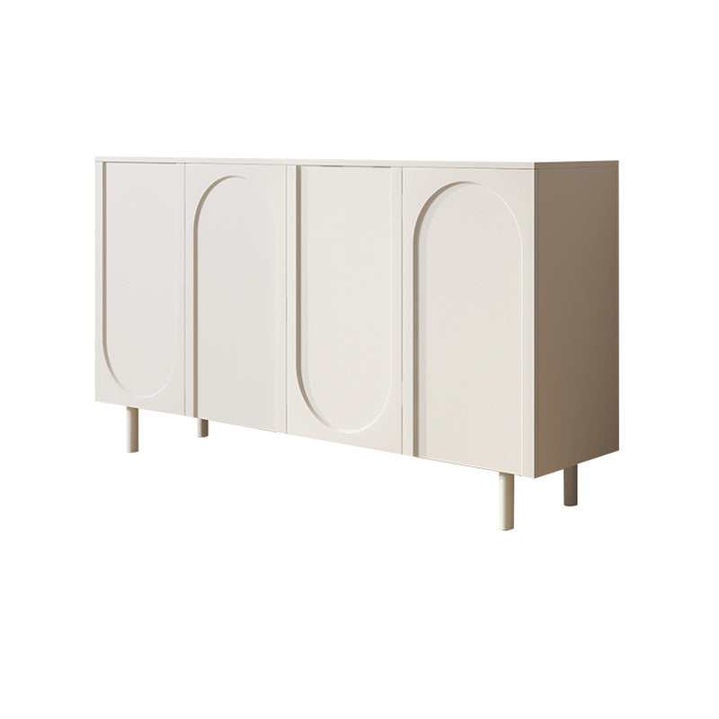 Contemporary White Wood Buffet Sideboard Adjustable Shelving Sideboard Clearhalo 'buffet_sideboard' 'Buffets & Sideboards' 'furn' 'furn_buffet_sideboard' 'Furniture' 'Kitchen & Dining Furniture' 5960598