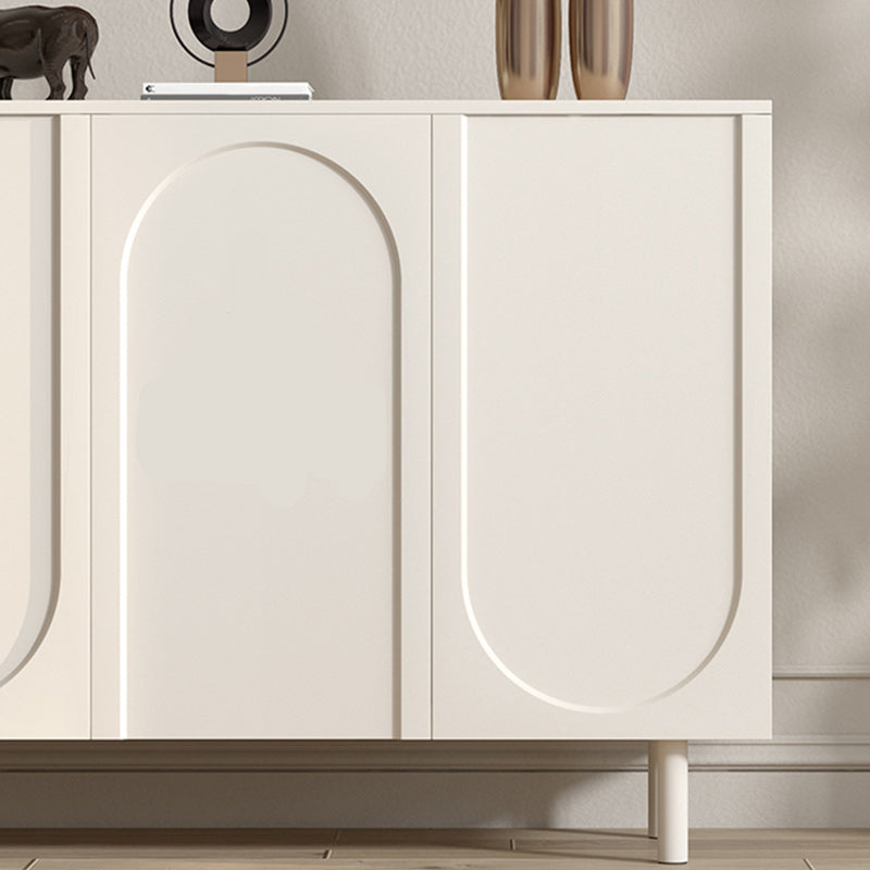 Contemporary White Wood Buffet Sideboard Adjustable Shelving Sideboard Clearhalo 'buffet_sideboard' 'Buffets & Sideboards' 'furn' 'furn_buffet_sideboard' 'Furniture' 'Kitchen & Dining Furniture' 5960599