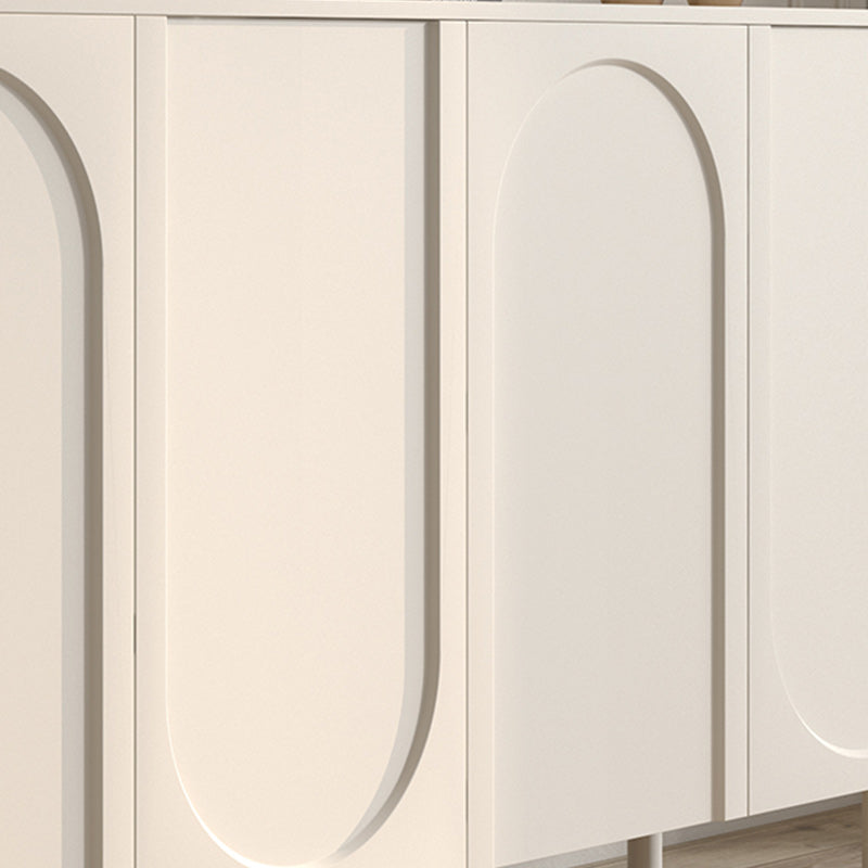 Contemporary White Wood Buffet Sideboard Adjustable Shelving Sideboard Clearhalo 'buffet_sideboard' 'Buffets & Sideboards' 'furn' 'furn_buffet_sideboard' 'Furniture' 'Kitchen & Dining Furniture' 5960600