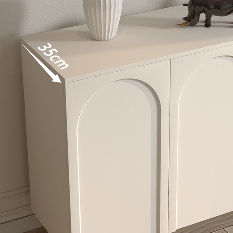 Contemporary White Wood Buffet Sideboard Adjustable Shelving Sideboard Clearhalo 'buffet_sideboard' 'Buffets & Sideboards' 'furn' 'furn_buffet_sideboard' 'Furniture' 'Kitchen & Dining Furniture' 5960601