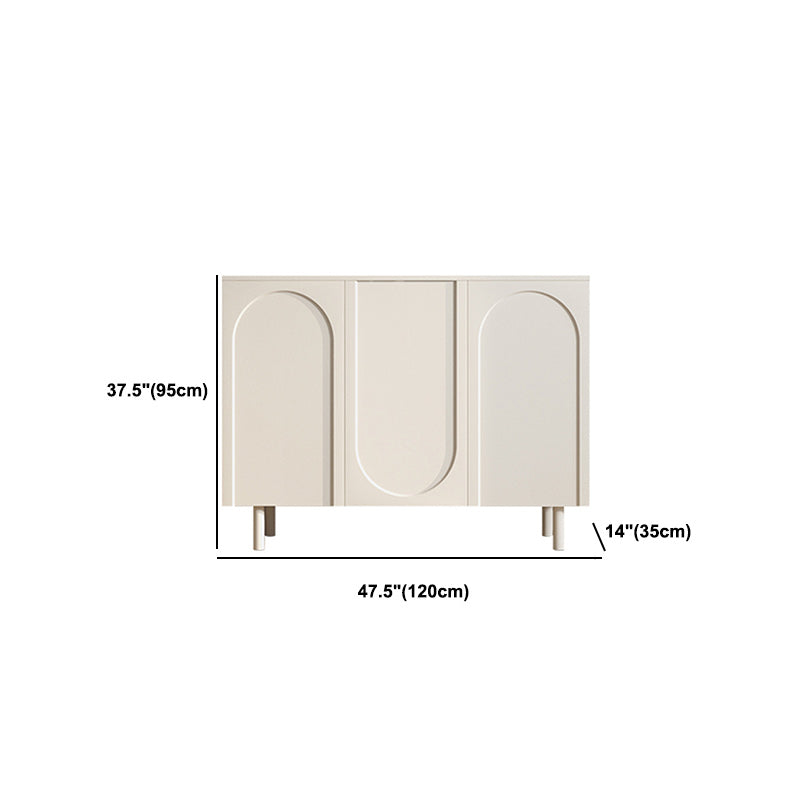 Contemporary White Wood Buffet Sideboard Adjustable Shelving Sideboard Clearhalo 'buffet_sideboard' 'Buffets & Sideboards' 'furn' 'furn_buffet_sideboard' 'Furniture' 'Kitchen & Dining Furniture' 5960604