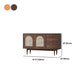 Solid Wood Sideboard with 3-Drawers Modern Adjustable Shelving Sideboard