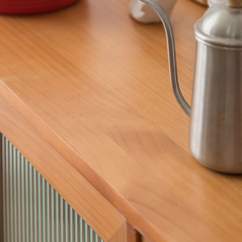 Pine Solid Wood Sideboard Contemporary Sliding Door Dining Server Clearhalo 'buffet_sideboard' 'Buffets & Sideboards' 'furn' 'furn_buffet_sideboard' 'Furniture' 'Kitchen & Dining Furniture' 5960635