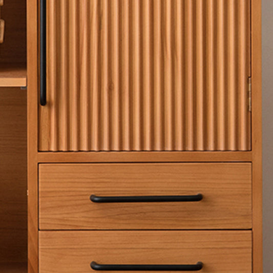 Pine Solid Wood Sideboard Contemporary Sliding Door Dining Server Clearhalo 'buffet_sideboard' 'Buffets & Sideboards' 'furn' 'furn_buffet_sideboard' 'Furniture' 'Kitchen & Dining Furniture' 5960636