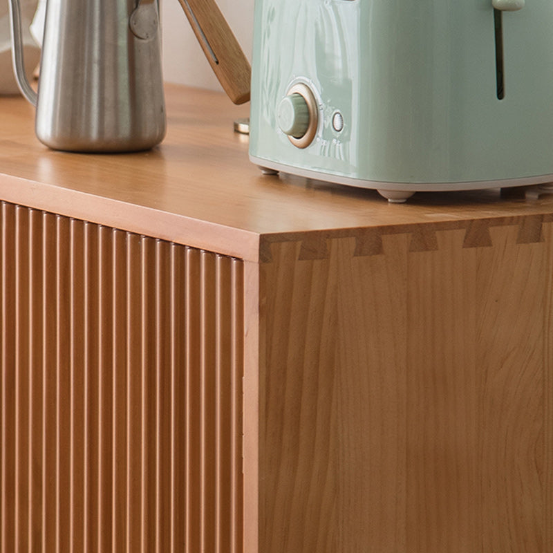 Pine Solid Wood Sideboard Contemporary Sliding Door Dining Server Clearhalo 'buffet_sideboard' 'Buffets & Sideboards' 'furn' 'furn_buffet_sideboard' 'Furniture' 'Kitchen & Dining Furniture' 5960637