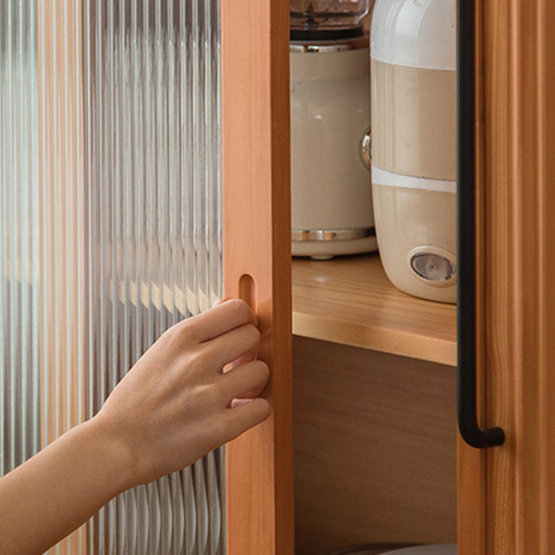 Pine Solid Wood Sideboard Contemporary Sliding Door Dining Server Clearhalo 'buffet_sideboard' 'Buffets & Sideboards' 'furn' 'furn_buffet_sideboard' 'Furniture' 'Kitchen & Dining Furniture' 5960638