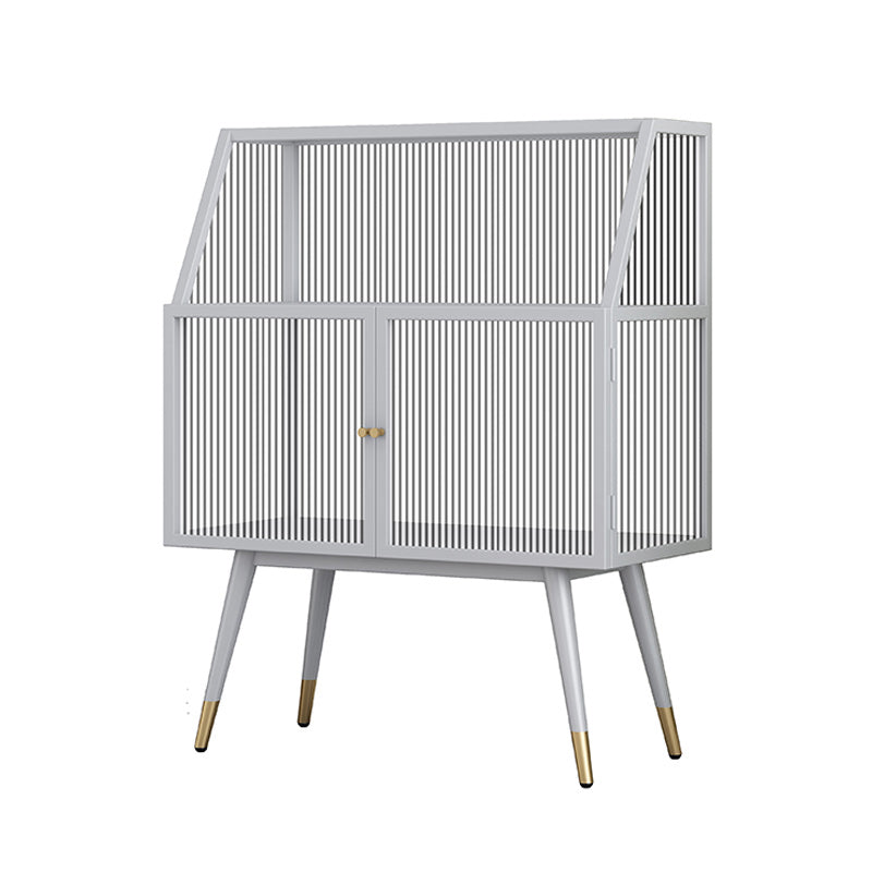 Matte Finish Glass Dining Buffet Modern Indoor Sideboard with Cabinets White Clearhalo 'buffet_sideboard' 'Buffets & Sideboards' 'furn' 'furn_buffet_sideboard' 'Furniture' 'Kitchen & Dining Furniture' 5960714