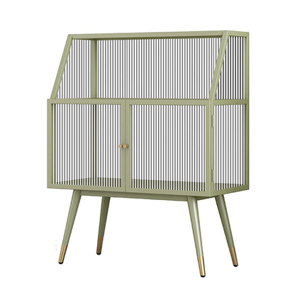 Matte Finish Glass Dining Buffet Modern Indoor Sideboard with Cabinets Beige Clearhalo 'buffet_sideboard' 'Buffets & Sideboards' 'furn' 'furn_buffet_sideboard' 'Furniture' 'Kitchen & Dining Furniture' 5960715