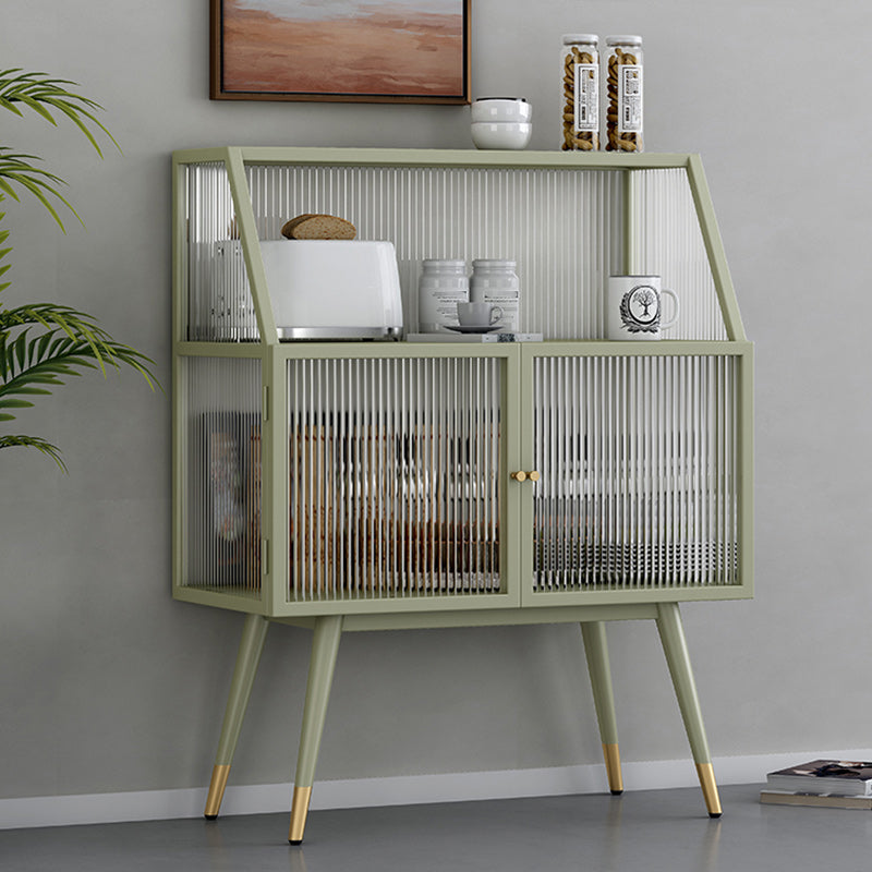 Matte Finish Glass Dining Buffet Modern Indoor Sideboard with Cabinets Clearhalo 'buffet_sideboard' 'Buffets & Sideboards' 'furn' 'furn_buffet_sideboard' 'Furniture' 'Kitchen & Dining Furniture' 5960717