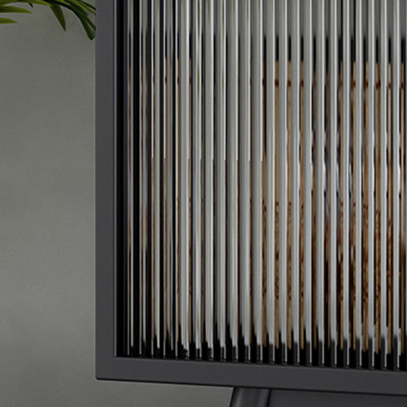 Matte Finish Glass Dining Buffet Modern Indoor Sideboard with Cabinets Clearhalo 'buffet_sideboard' 'Buffets & Sideboards' 'furn' 'furn_buffet_sideboard' 'Furniture' 'Kitchen & Dining Furniture' 5960721