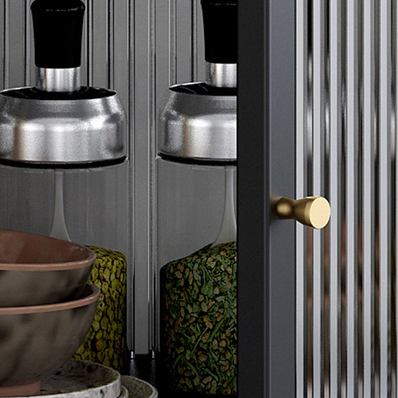 Matte Finish Glass Dining Buffet Modern Indoor Sideboard with Cabinets Clearhalo 'buffet_sideboard' 'Buffets & Sideboards' 'furn' 'furn_buffet_sideboard' 'Furniture' 'Kitchen & Dining Furniture' 5960722