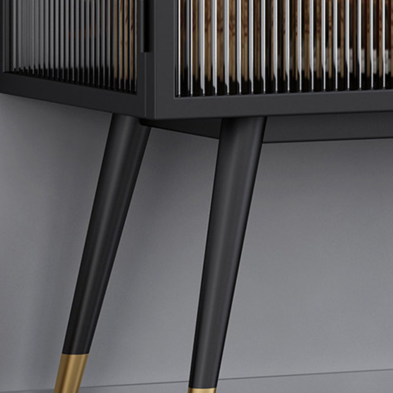 Matte Finish Glass Dining Buffet Modern Indoor Sideboard with Cabinets Clearhalo 'buffet_sideboard' 'Buffets & Sideboards' 'furn' 'furn_buffet_sideboard' 'Furniture' 'Kitchen & Dining Furniture' 5960723