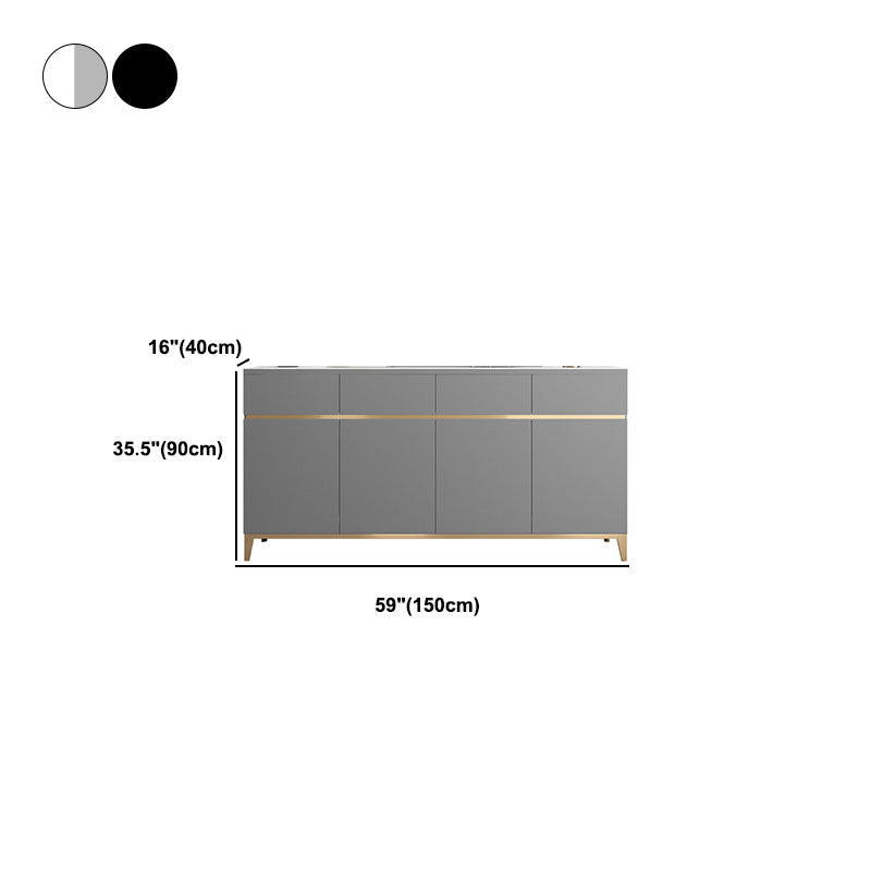 Sideboard glam con cassetti e sideboard della porta per sala da pranzo