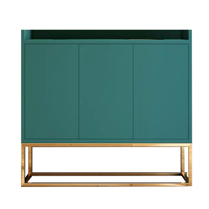 Matte Finish Pine Wood Buffet Modern Indoor Sideboard with Metal Legs 35"L x 12"W x 31"H Green Clearhalo 'buffet_sideboard' 'Buffets & Sideboards' 'furn' 'furn_buffet_sideboard' 'Furniture' 'Kitchen & Dining Furniture' 5960742