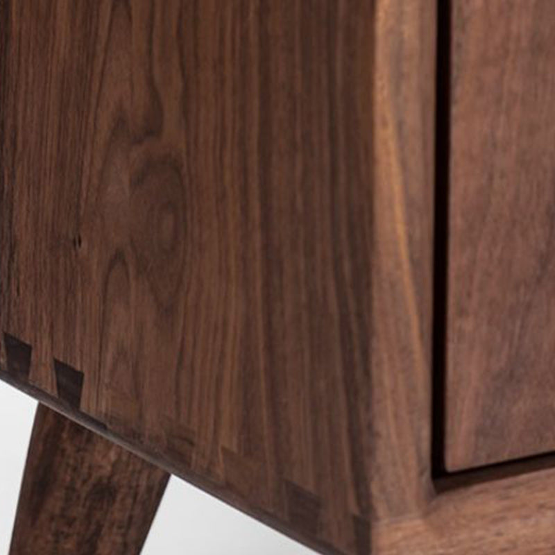 Hedendaagse massief houten zijde bord glazen deuren zijbord met laden