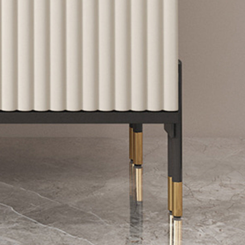 Portes modernes Deux tiroirs Pierre et buffet en bois d'ingénierie