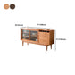 Contemporary Sideboard with Drawers Solid Wood Buffet Stand for Kitchen