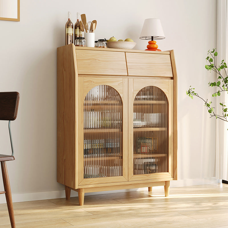 Sideboard per interni in legno da pranzo in legno chiaro moderno con gambe