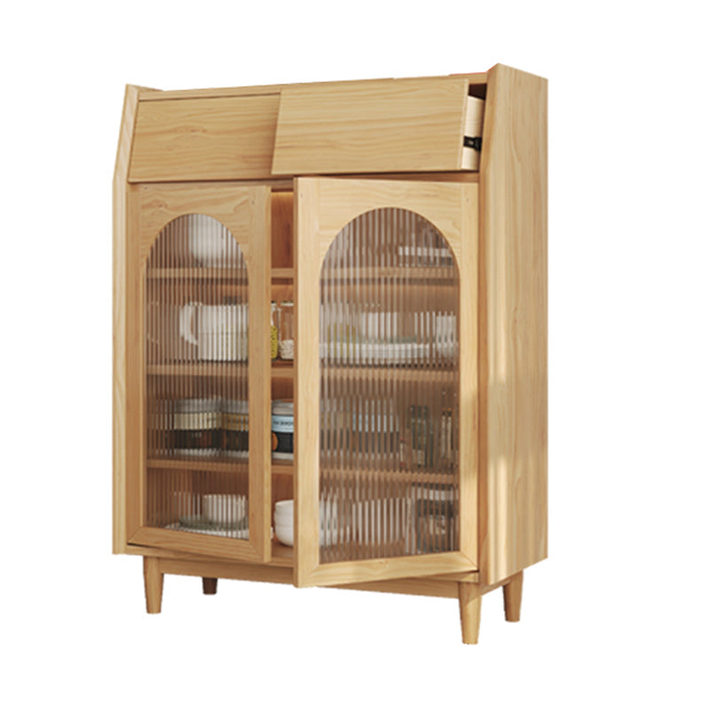 Sideboard per interni in legno da pranzo in legno chiaro moderno con gambe