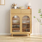 Sideboard per interni in legno da pranzo in legno chiaro moderno con gambe