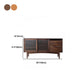 Sideboard di porta scorrevole in legno massiccio contemporaneo con 3 cassetti
