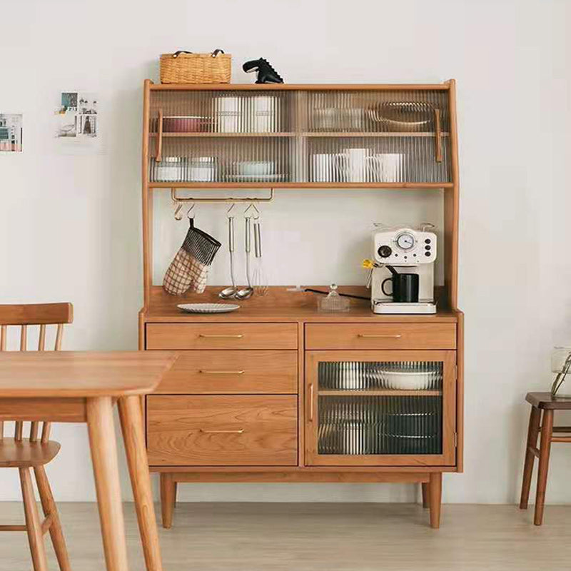 3-Door Sideboard Contemporary 4-Drawer Dining Server for Living Room Clearhalo 'buffet_sideboard' 'Buffets & Sideboards' 'furn' 'furn_buffet_sideboard' 'Furniture' 'Kitchen & Dining Furniture' 5960880