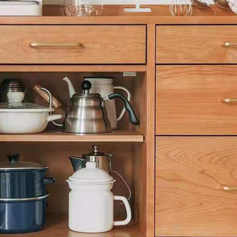 3-Door Sideboard Contemporary 4-Drawer Dining Server for Living Room Clearhalo 'buffet_sideboard' 'Buffets & Sideboards' 'furn' 'furn_buffet_sideboard' 'Furniture' 'Kitchen & Dining Furniture' 5960885