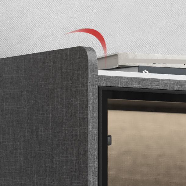 Sideboard di vetro in pietra moderna Sidebore di vetro con 2-cassetti