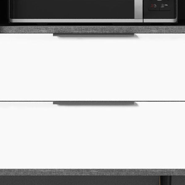 Sideboard di vetro in pietra moderna Sidebore di vetro con 2-cassetti