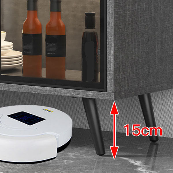 Sideboard di vetro in pietra moderna Sidebore di vetro con 2-cassetti