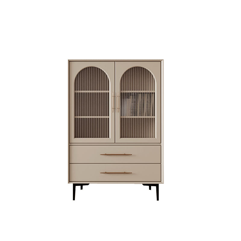 Glazen deuren dressoir eigentijdse steen en gemanipuleerde houten dressoir in het wit