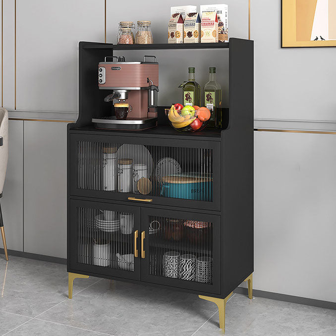 Glamour open opslagbilebord steen en houten dressoir voor woonkamer