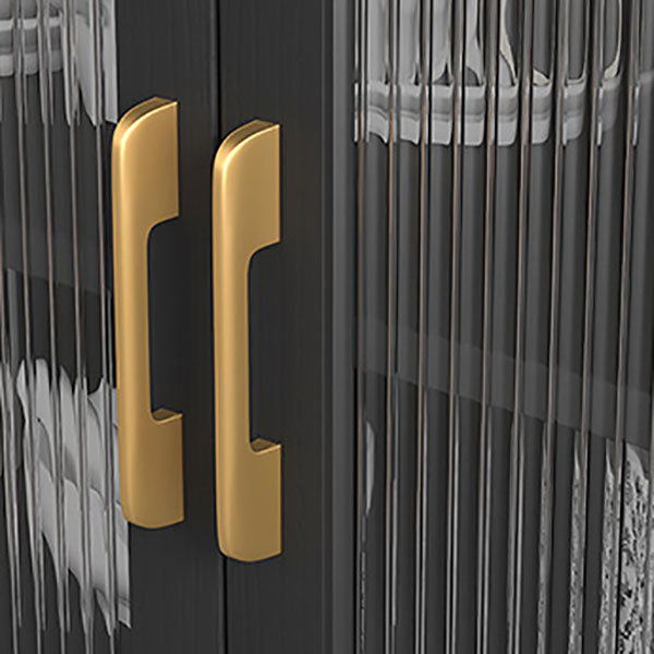 Glamour open opslagbilebord steen en houten dressoir voor woonkamer