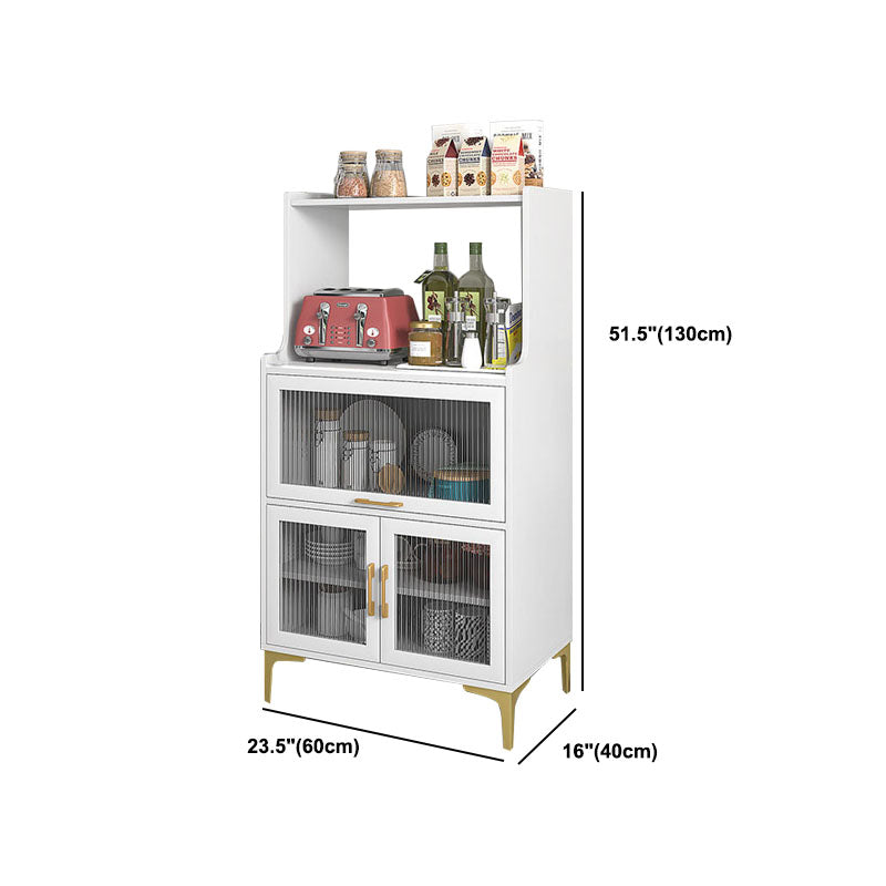 Glamour open opslagbilebord steen en houten dressoir voor woonkamer