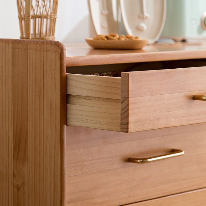 4-Drawer Dining Server Pine Massives Holz Sideboard-Buffet für Esszimmer